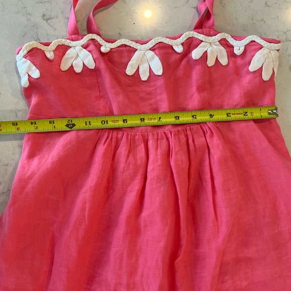 Lilly Pulitzer Pink & White Beach Lightweight Dress Shoulder Ties Women’s Size 2 - Picture 12 of 14